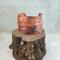 Very rustic fold formed copper cuff bracelet with braille "I am enough" Contracted Grade 2 Braille Perkins E-Z Read Slate.